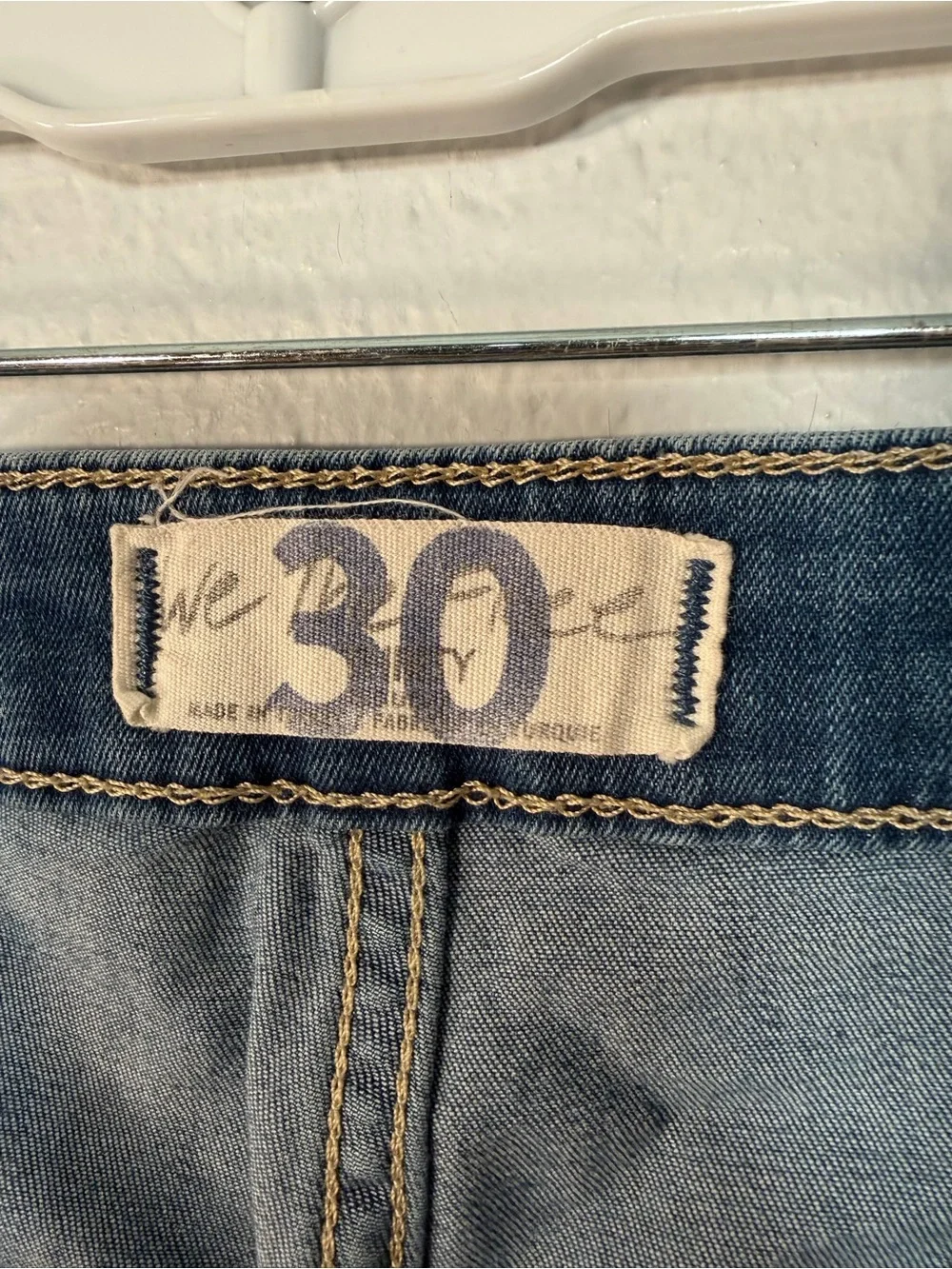Free People Just Float On Medium Blue High-Rise Bell Bottom Flare Jeans size 30